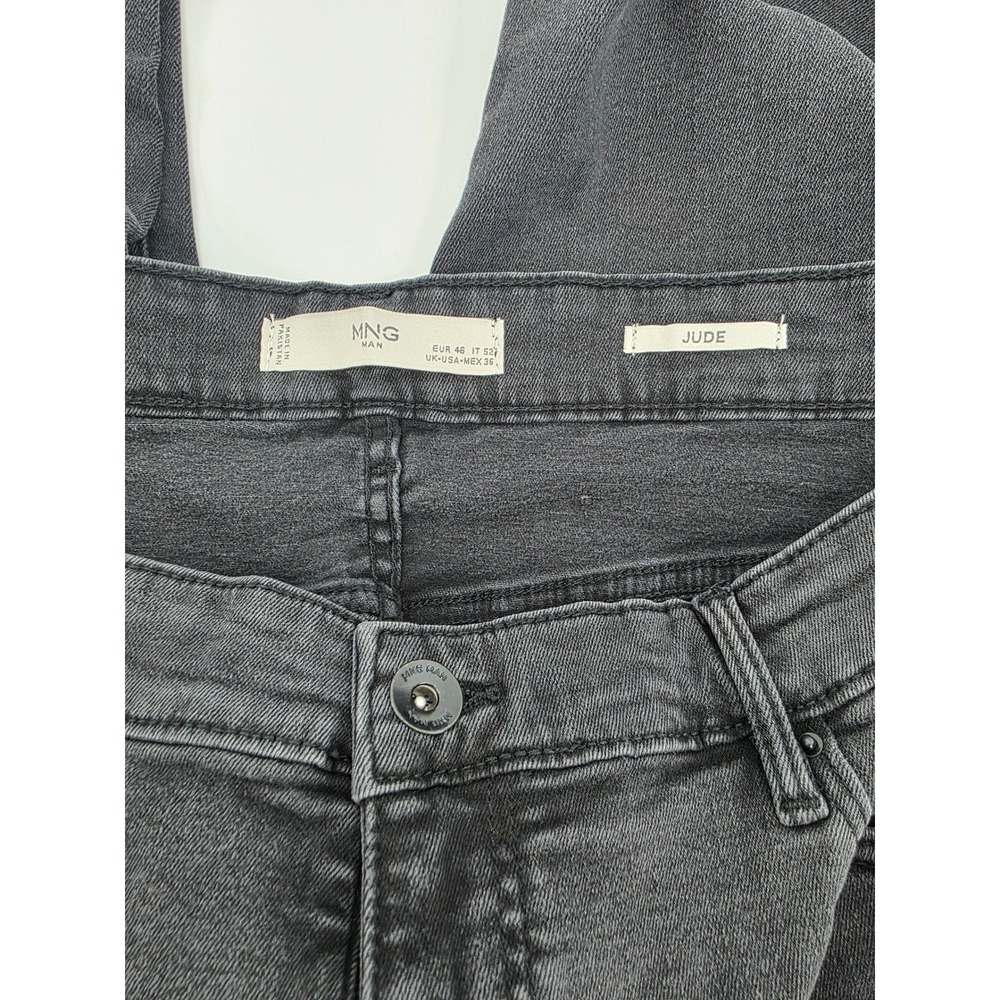 Mango Man Jude Skinny Fit Jeans Black NWT Size 36